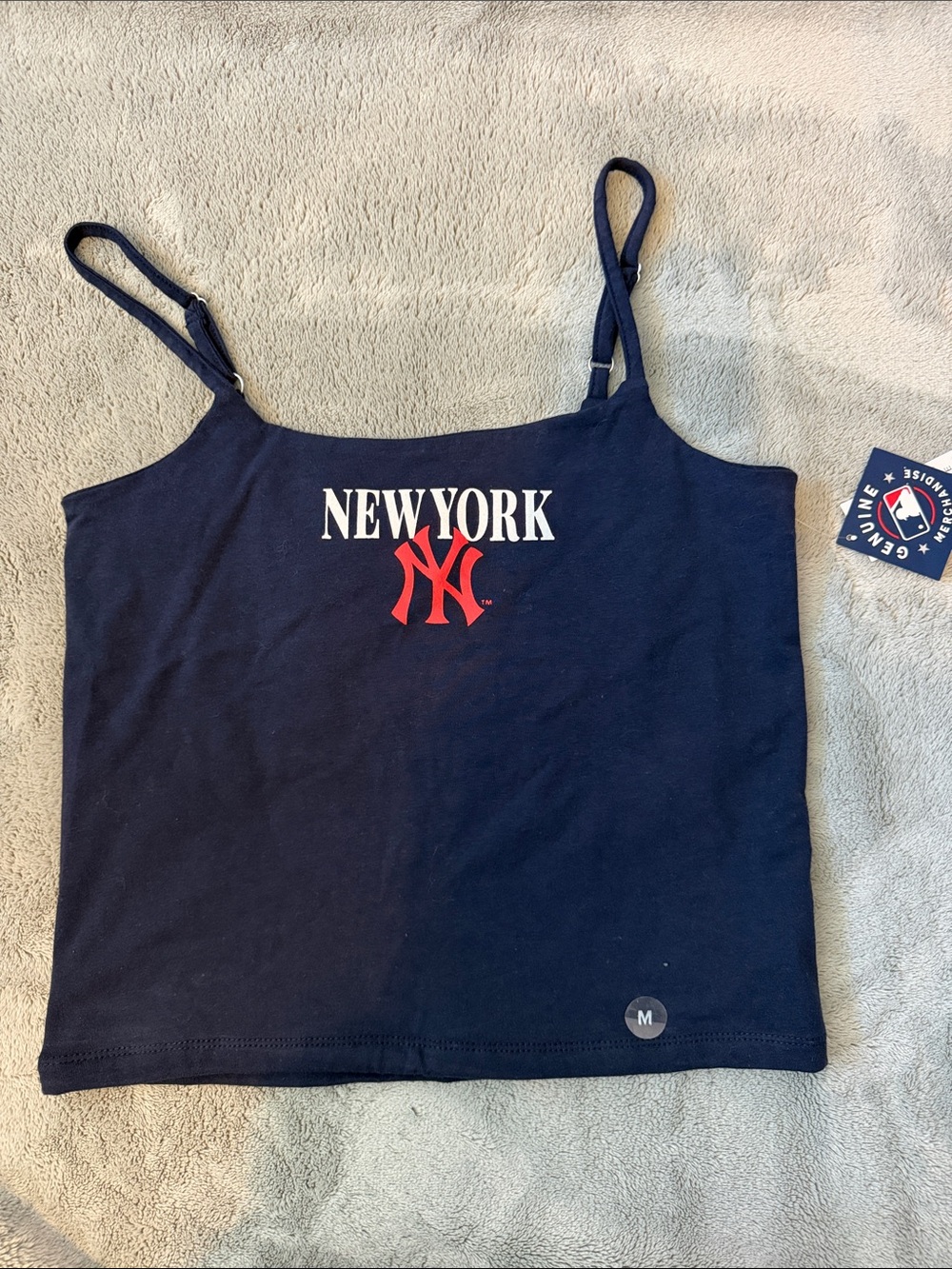 PacSun Navy New York NY Logo Tank Top with Red Accent